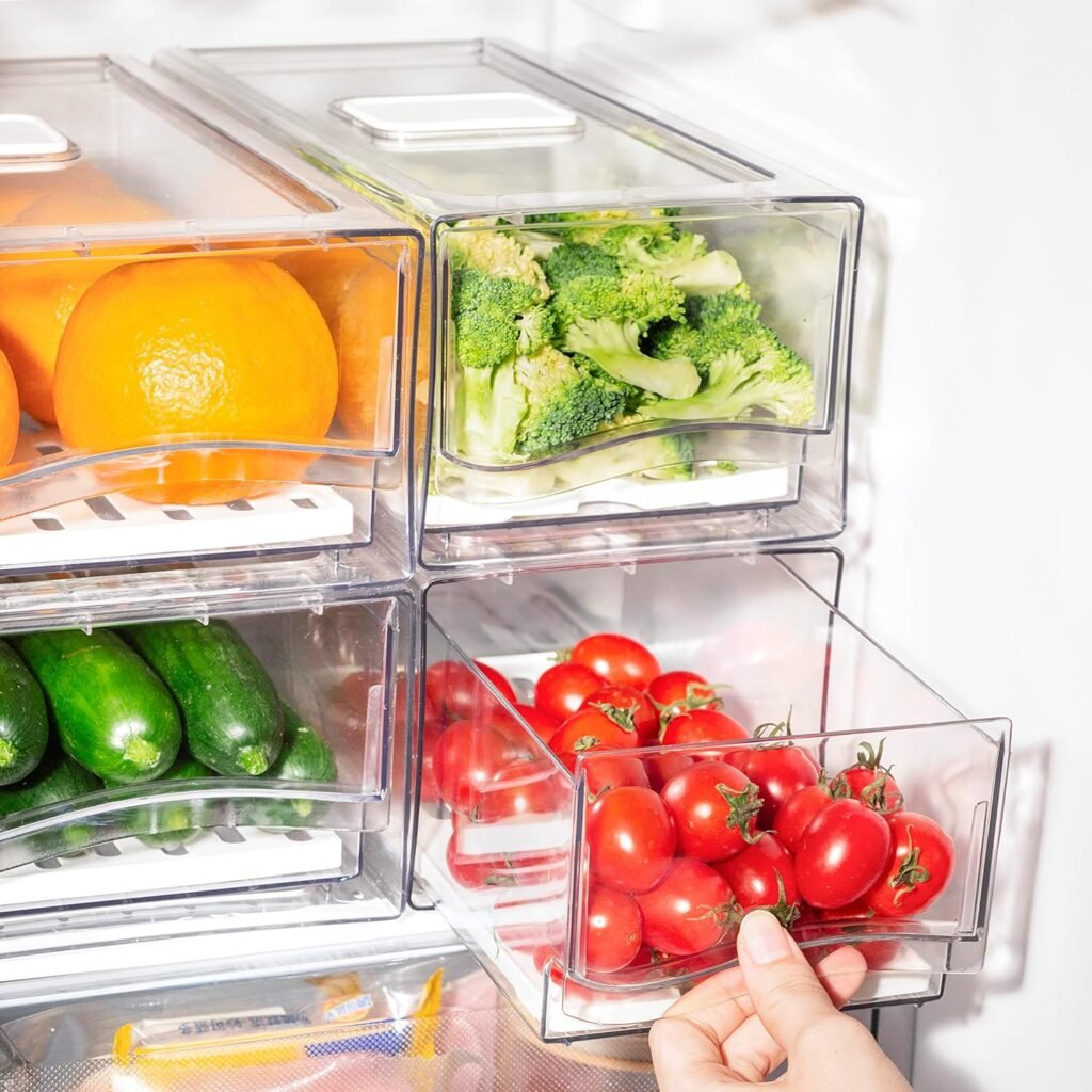 Organizadores de refrigerador deslizantes