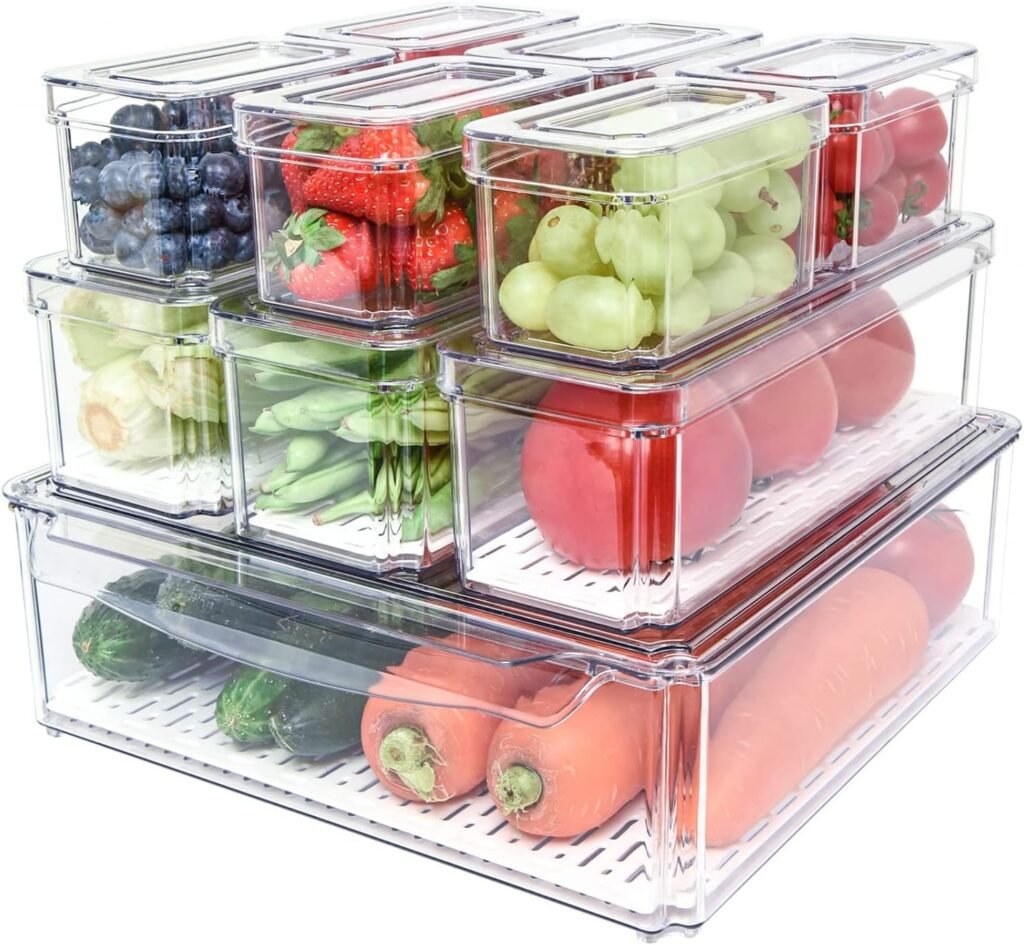 Organizadores para refrigerador apilables