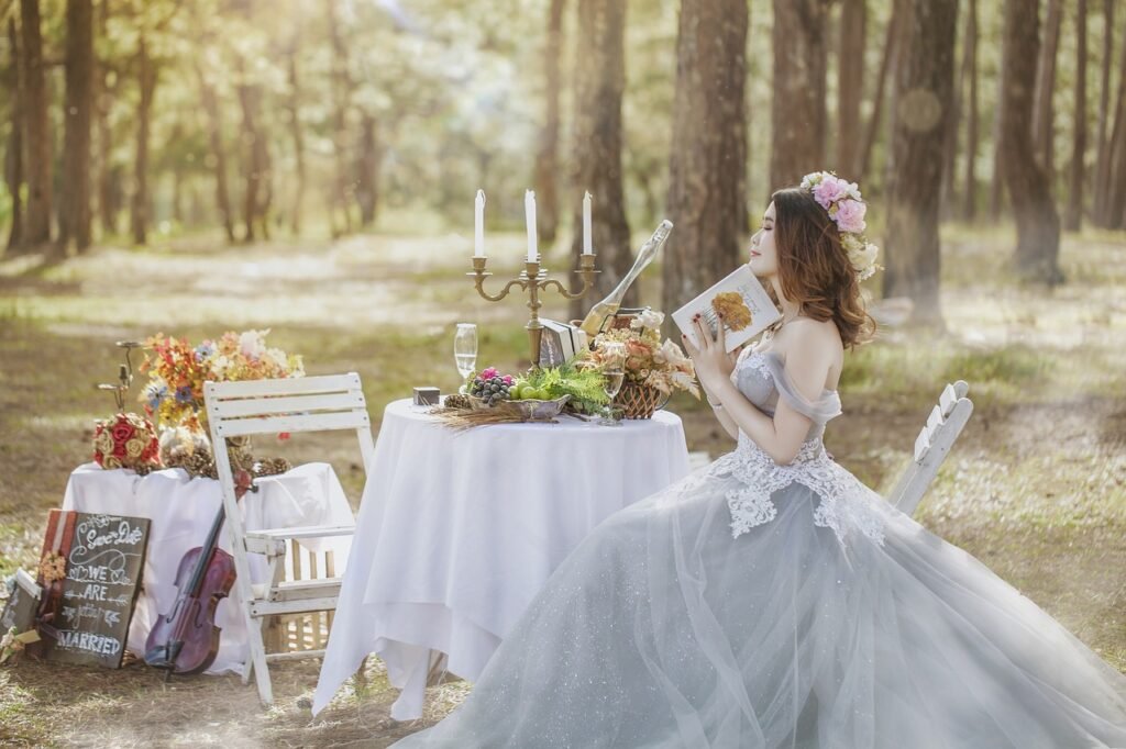 Novia en un bosque